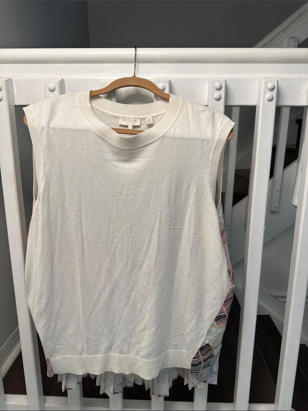 Ted Baker White Sleeveless Knit Top
